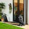 Glitzhome® 21" Black Sitting Lion Garden Statue